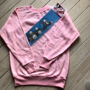 kids new pink sweatshirt and iron-on Friend theme designs